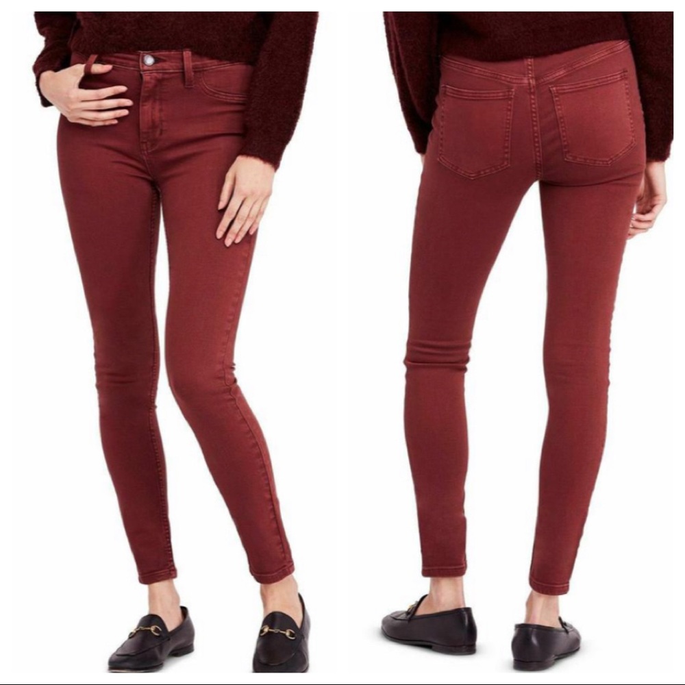 FREE PEOPLE High Rise Skinny Jeans